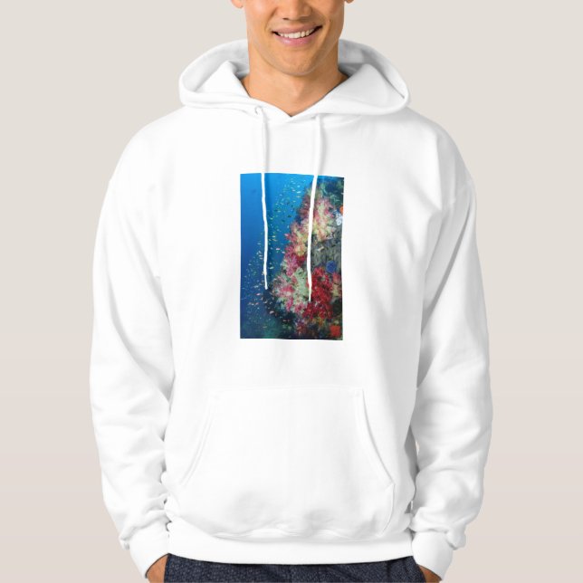 Undervattenskorallrev, Indonesien Sweatshirt Med Luva (Framsida)