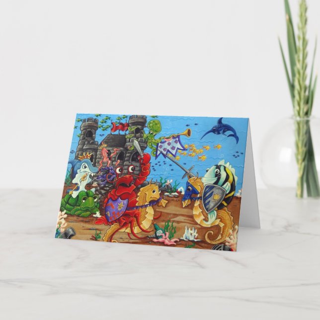 Undervattenskort för Duel-hälsning Kort (Framsida)