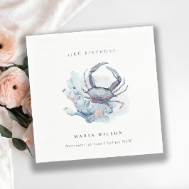 Undervattenskrabben - nautisk havsmiljö vid födels pappersservett