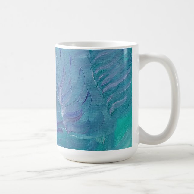 Undervattensmagi Unik Färgrik Abstrakt Konst Kaffemugg (Höger)