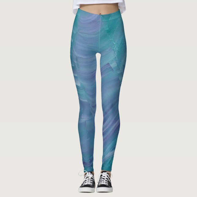 Undervattensmagi Unik Färgrik Abstrakt Konst Leggings (Framsida)