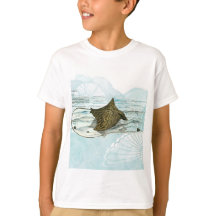 Undervattensmålad Ornate Eagle Ray