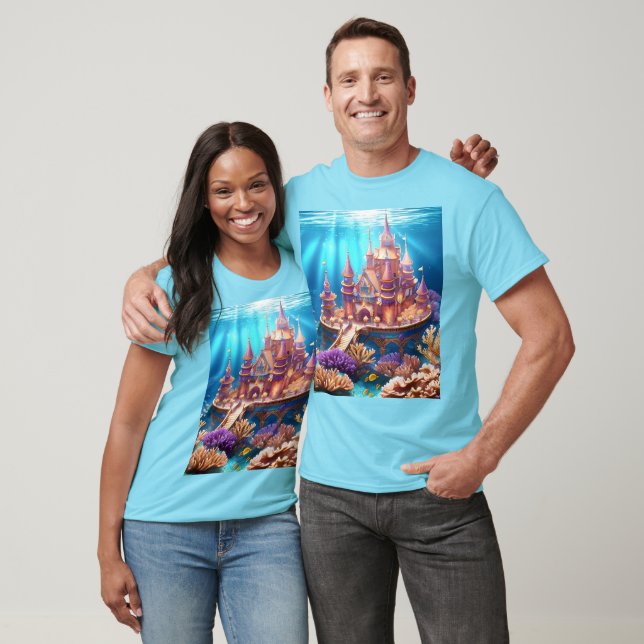 Undervattensrealmens slott t shirt (Unisex)