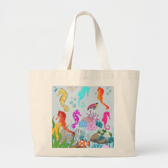 Undervattenssändare för  sjöhästen Carryall Jumbo Tygkasse (Framsidan)