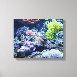 Undervattensscenen, färgat hav canvastryck