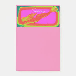 Undervattenssimmande röd sjöjungfru post-it block