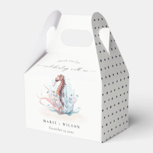 Undervattenssjöhäst Sjögräs Coral Bröllop Presentaskar