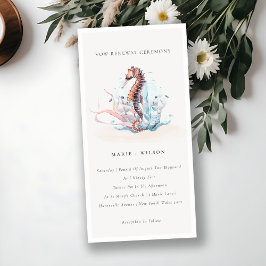 Undervattenssjöhästen Sjögräs Vow Renewal Inbjudan