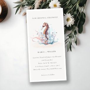 Undervattenssjöhästen Sjögräs Vow Renewal Inbjudan