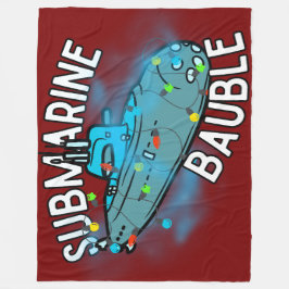 Undervattensubåt, bauble, jultoma fleecefilt