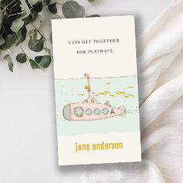 Undervattensundervattensmonograms-ID-uppspelningsa Visitkort