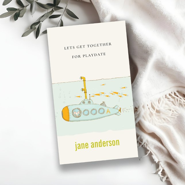 Undervattensundervattensmonograms-ID-uppspelningsa Visitkort (Skapare uppladdad)