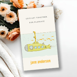 Undervattensundervattensmonograms-ID-uppspelningsa Visitkort