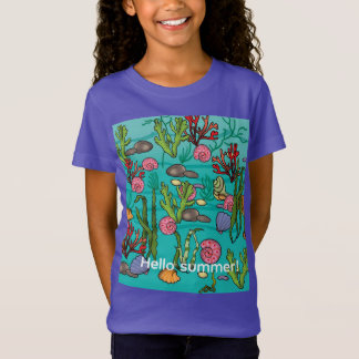 undervattensvärld, sommarillustration t shirt