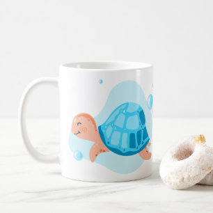 Undervattensvärlden. Havets liv. Cute sea sköl Kaffemugg
