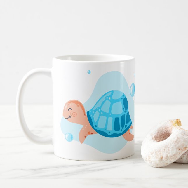 Undervattensvärlden. Havets liv. Cute sea ​ ​ sköl Kaffemugg (Med munk)