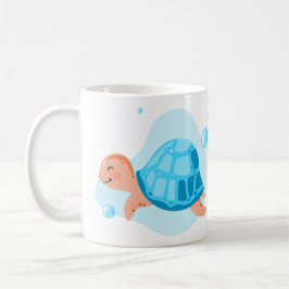 Undervattensvärlden. Havets liv. Cute sea sköl Kaffemugg