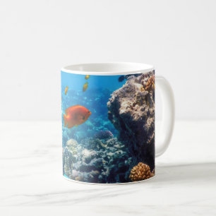 Undervattensvy för korallrevet, Tropical vatten Kaffemugg