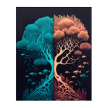 UndervattensWorld Wall Art,Colorful Corals