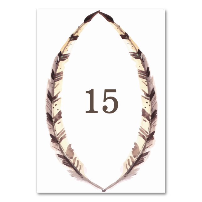 Undervattnat Bord-kort för Gräns Bordsnummer (Framsidan)