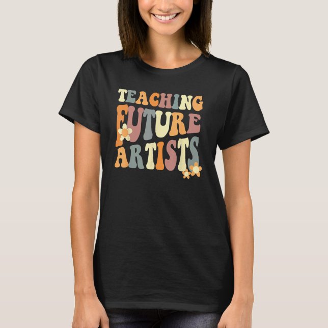 Undervisa framtida konstnärer Retro lärare student T Shirt (Framsida)