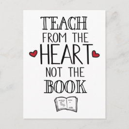 undervisa från hjärtat inte från boken lärare vykort