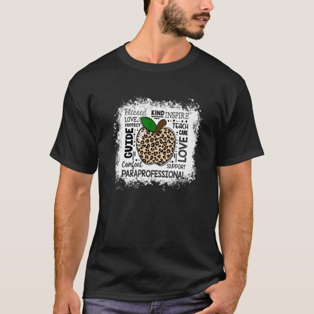 Undervisa Inspirera Kärlek Leopard Stödpersonal Sn T Shirt (Framsida)
