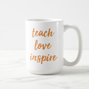 Undervisa kärlek inspirerar inspirera formulera kaffemugg