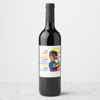 Undervisad Black Girl Magic 77 Vinflaska Etikett
