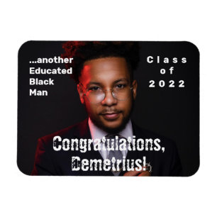 Undervisad Black Man 2022 Studenten Photo Magnet