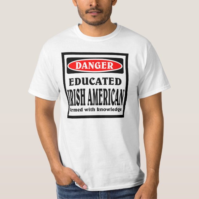 Undervisad irländsk amerikan tee shirt (Framsida)