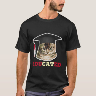 Undervisad katt i Studentmössa Funny Grad Gift T Shirt