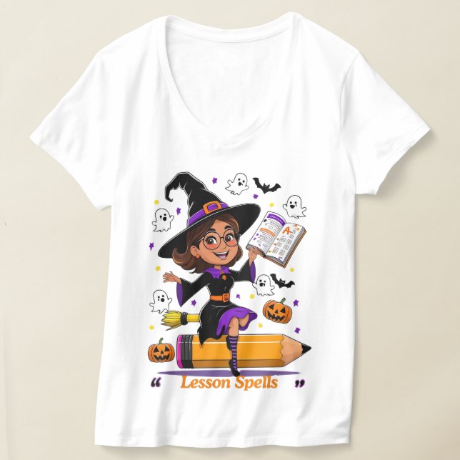Undervisning är en riktig skräck – Halloween-lärar T Shirt (Laydown)