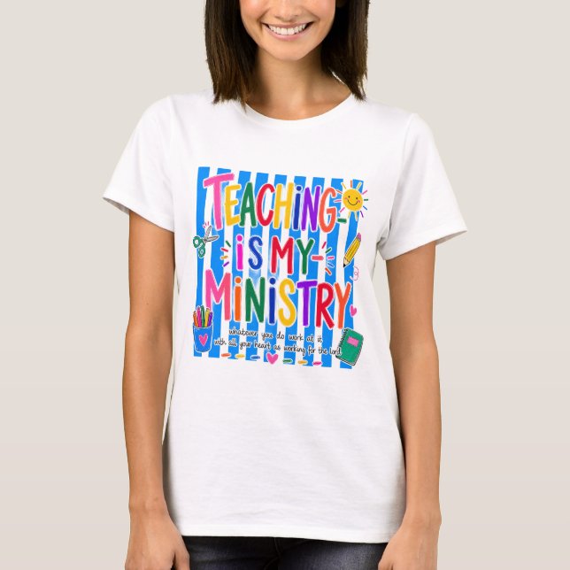 Undervisning Är Min Kallelse Kristallärar-T-Shirt T Shirt (Framsida)
