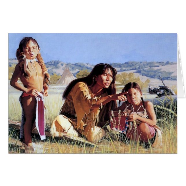 Undervisning barnet hälsningskort (Framsidan Horizontal)