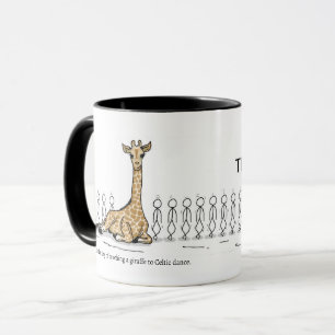 Undervisning i en giraffe till den keltiska danska mugg