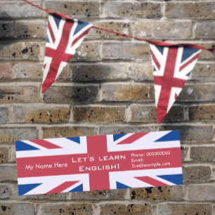 Undervisning i engelska - Reklamkort Mini Visitkort