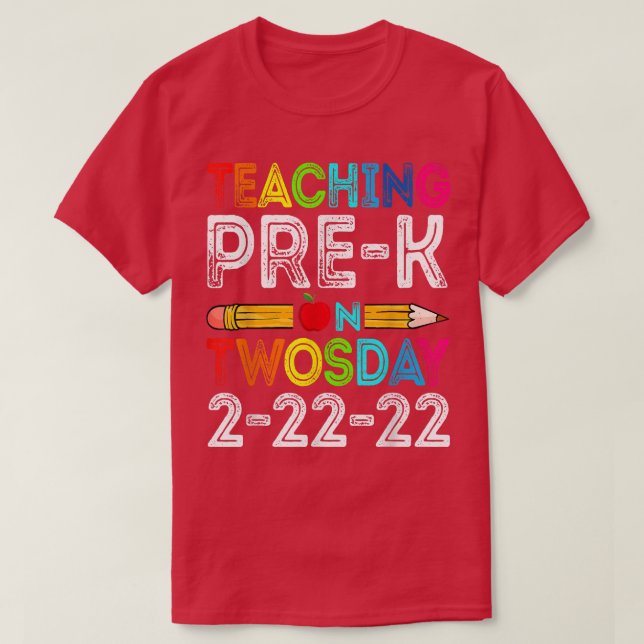 Undervisning i förkB på 2-22-2022-dag T Shirt (Design framsida)