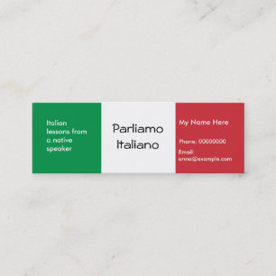 Undervisning i italienska - Reklamkort Mini Visitkort