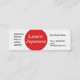 Undervisning i japanska språk - Annonskort Mini Visitkort
