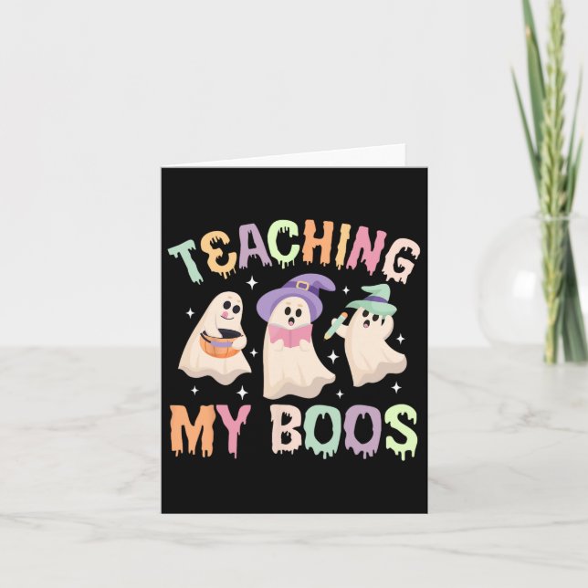 Undervisning i min Boos Spooky Teacher Halloween u Kort (Framsida)