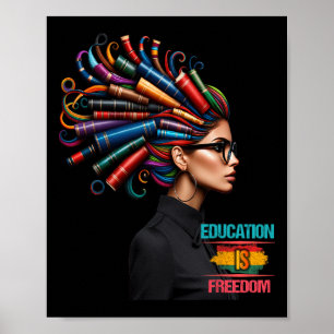 Undervisning i svart historia Månad är Freedom Bla Poster