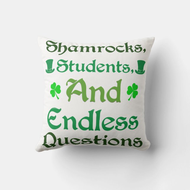 Undervisning i Tur St. Patrick Day Edition Kudde (Baksida)