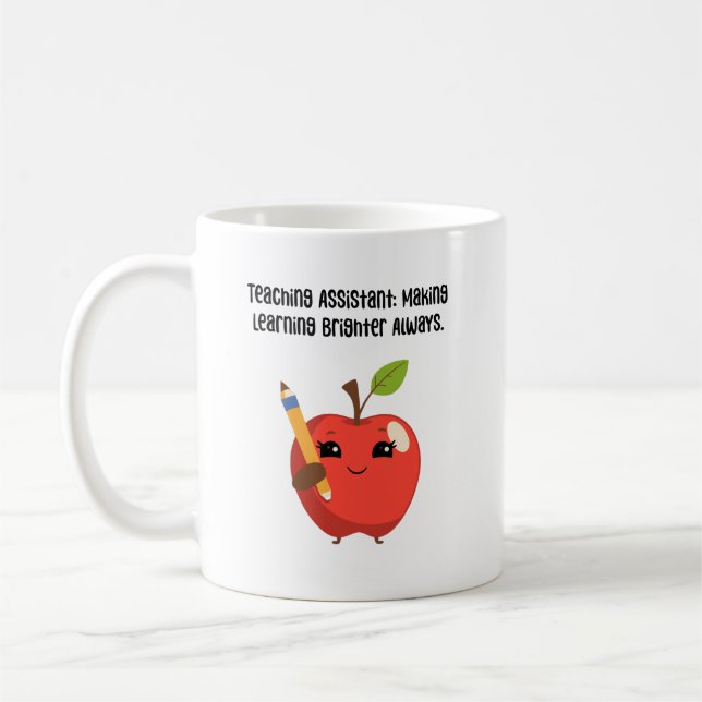 Undervisningsassistent Gör Lärande Ljusare Kaffemugg (Vänster)