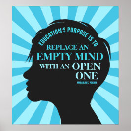 Undervisningscitat från Malcolm Forbes 18"x20" Poster