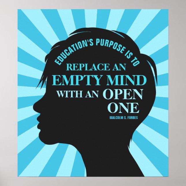 Undervisningscitat från Malcolm Forbes 18"x20" Poster (Framsidan)