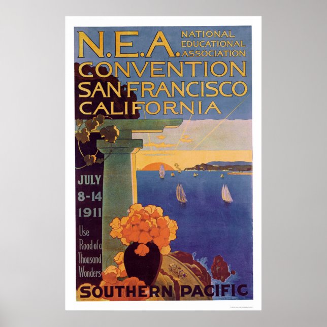 Undervisningskonventionen San Francisco 1911 Poster (Framsidan)