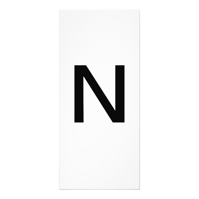 Undervisningskort för Alphabet Brev N Reklamkort (Framsidan)