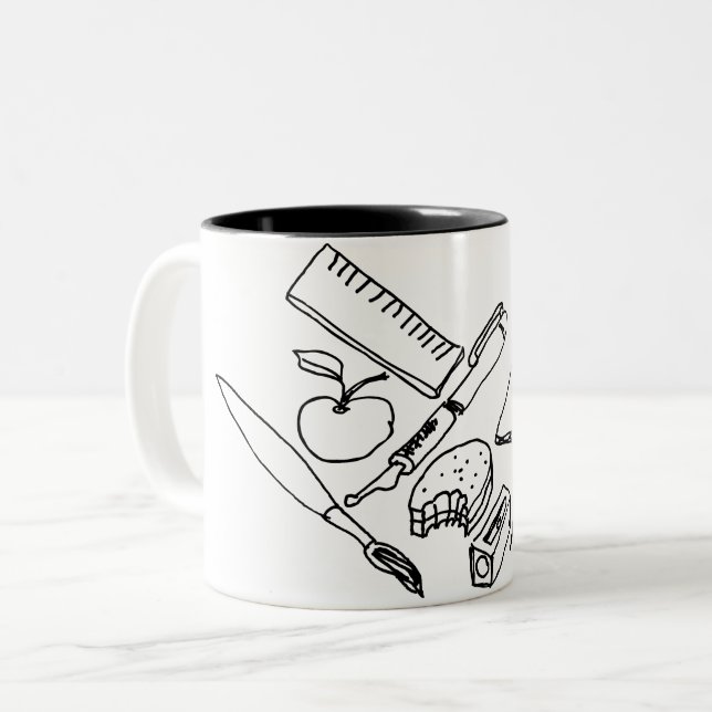 Undervisningsmaterial... Två-Tonad Mugg (Framsida vänster)