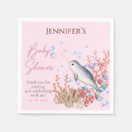 Undervisningsprogram Na vid baby Narwhal Pappersservett